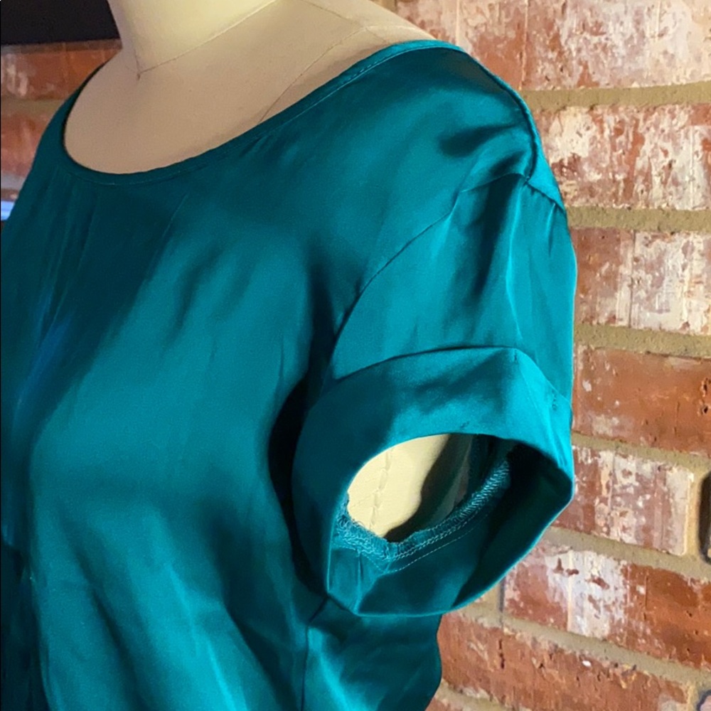 LOB Collection Turquoise Blouse - Picture 3 of 4